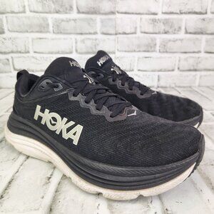 Hoka Gaviota 5 Men's Size 10.5 2E Wide Black White Athletic Running Gym Sneakers
